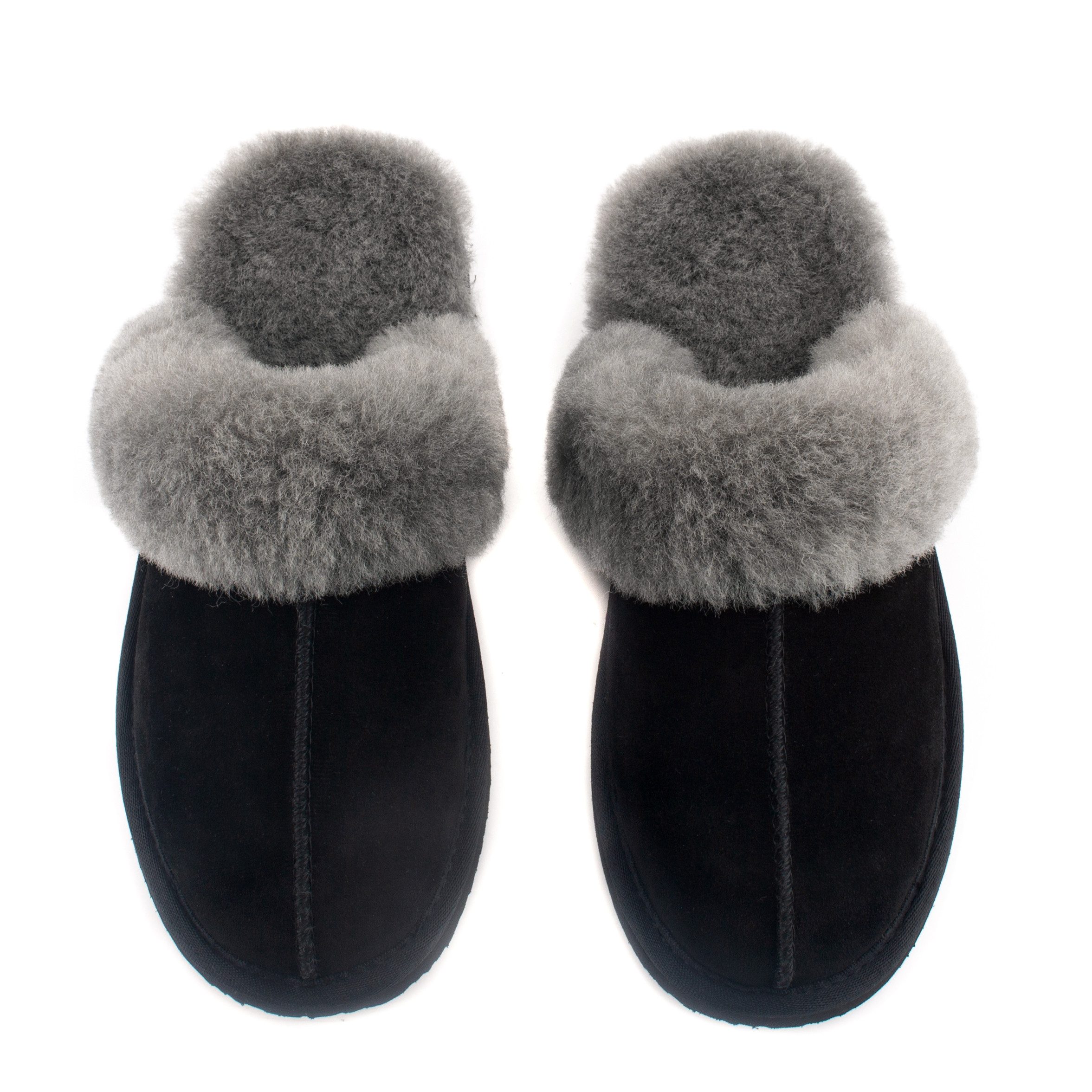 Parfeying Damen Pantoffeln Slipper aus luxuriösem australischem Lammerfell Plüsch Hausschuhe echtem weicher Merinowolle 100% natürliche Materialien