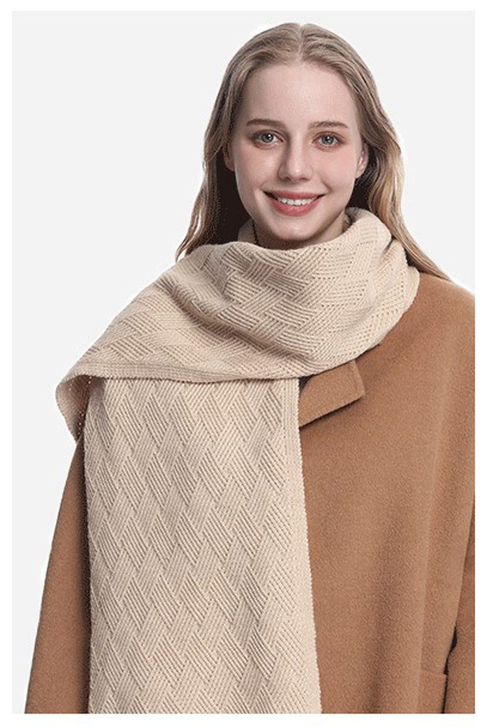 Coonoor Mütze & Schal Damen Winter-Set, Mütze mit Bommel, Schal & Touchscreen-Handschuhe (3-tlg) Fleece gefüttert, warmes 3-in-1 Geschenkset – Bild 4 von 5