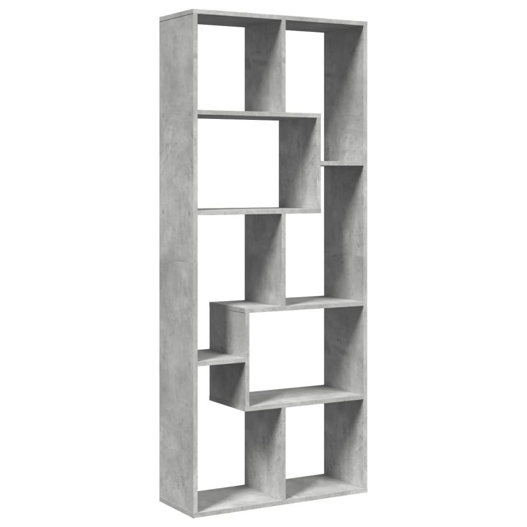 vidaXL Bücherregal Raumteiler-Bücherregal Betongrau 67x25x161,5 cm günstig online kaufen