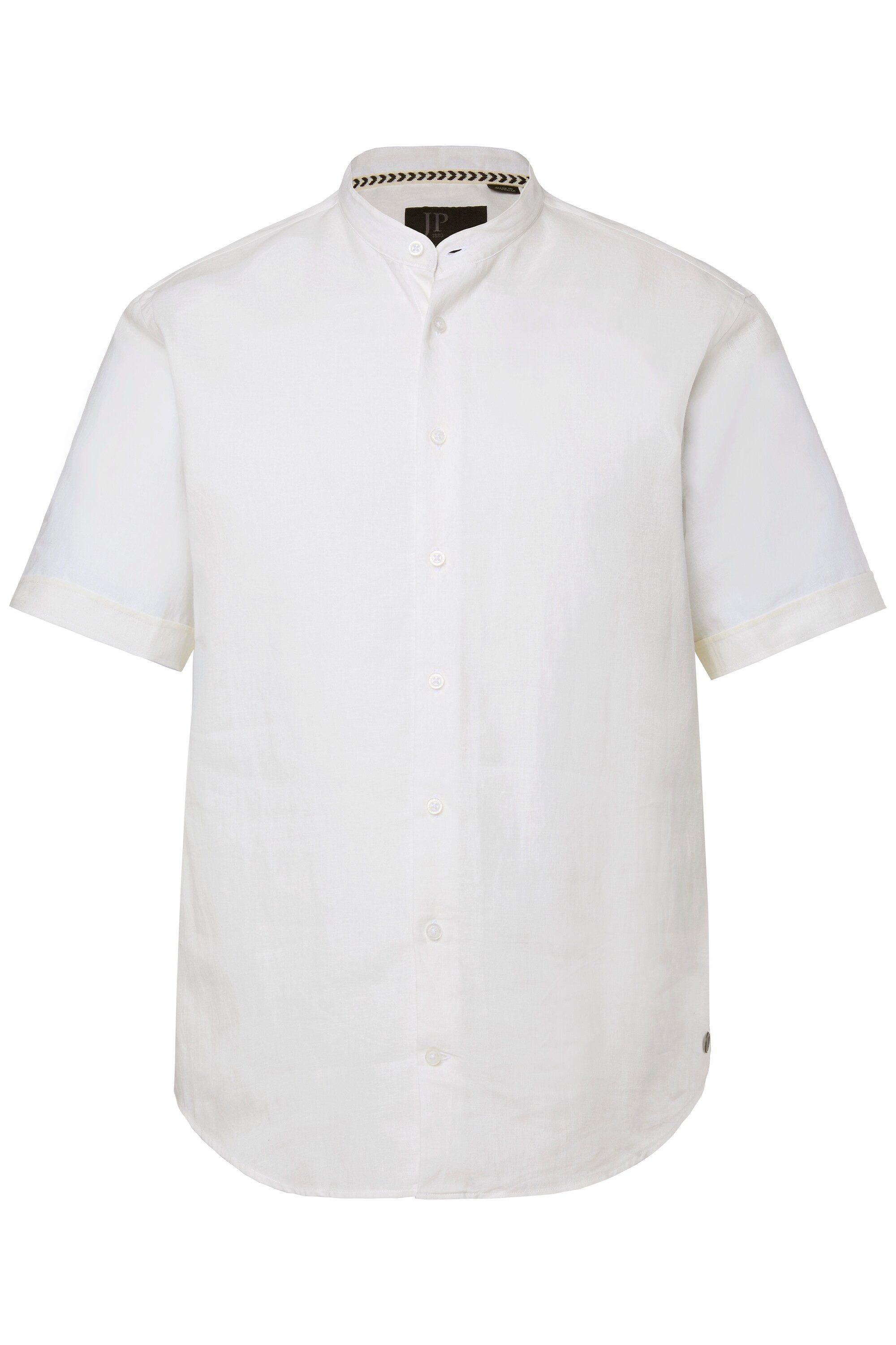 JP1880 Kurzarmhemd Hemd Halbarm Leinenmix Stehkragen Modern Fit günstig online kaufen