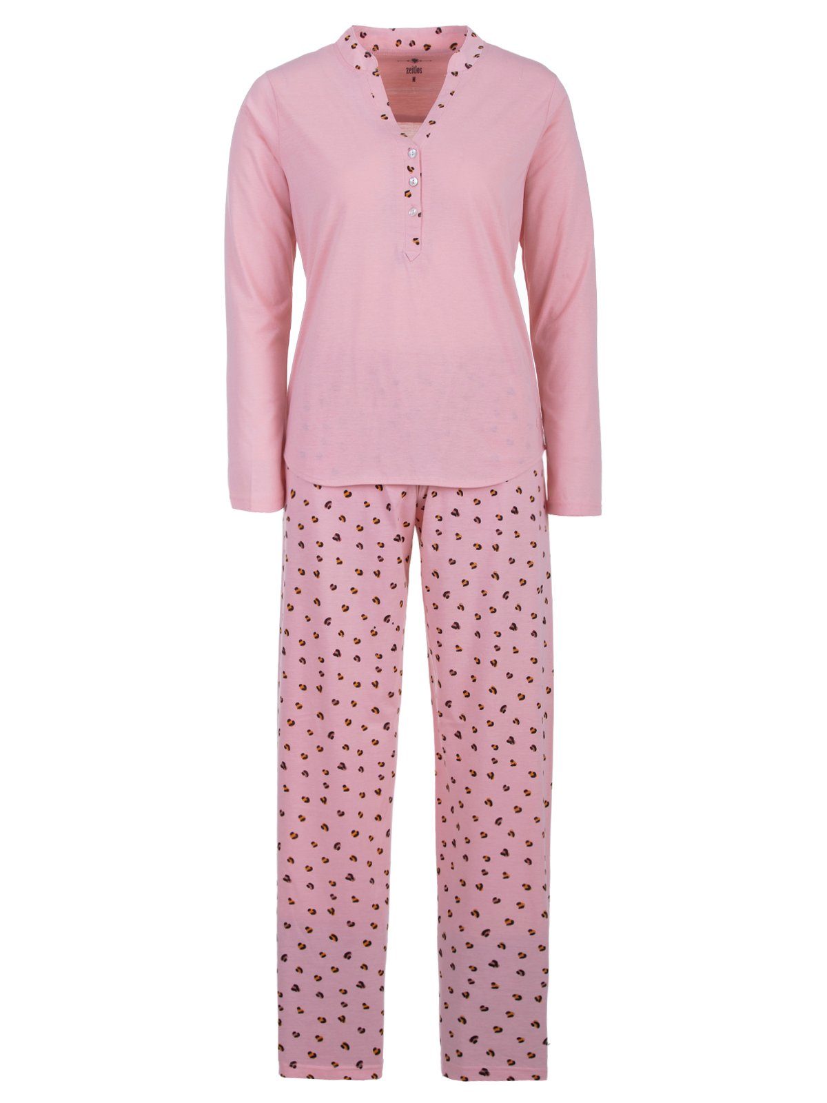 zeitlos Schlafanzug Pyjama Set Langarm - Heart