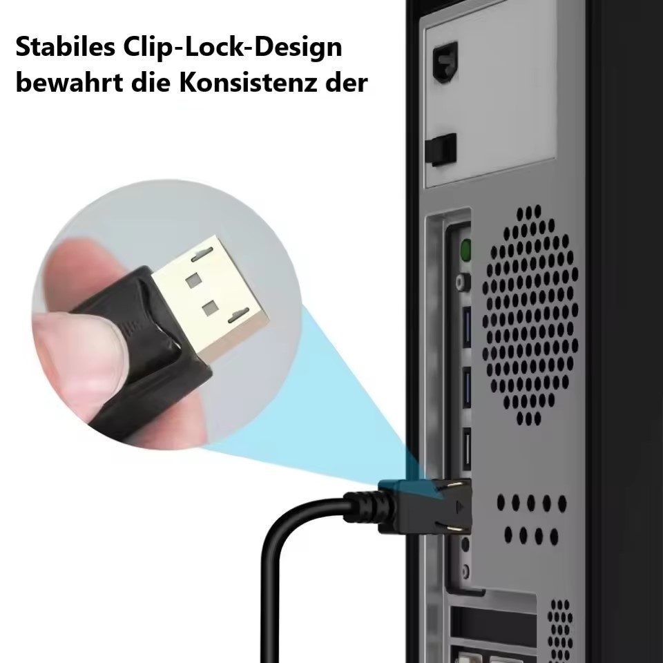 Montegoni 4Kx2K Display Port auf HDMI Kabel, DP zu HDMI Konverter 1,8m Kabel Computer-Adapter, 4Kx2K Videoauflösung, 1080P Full HD Unterstützung – Bild 4 von 5