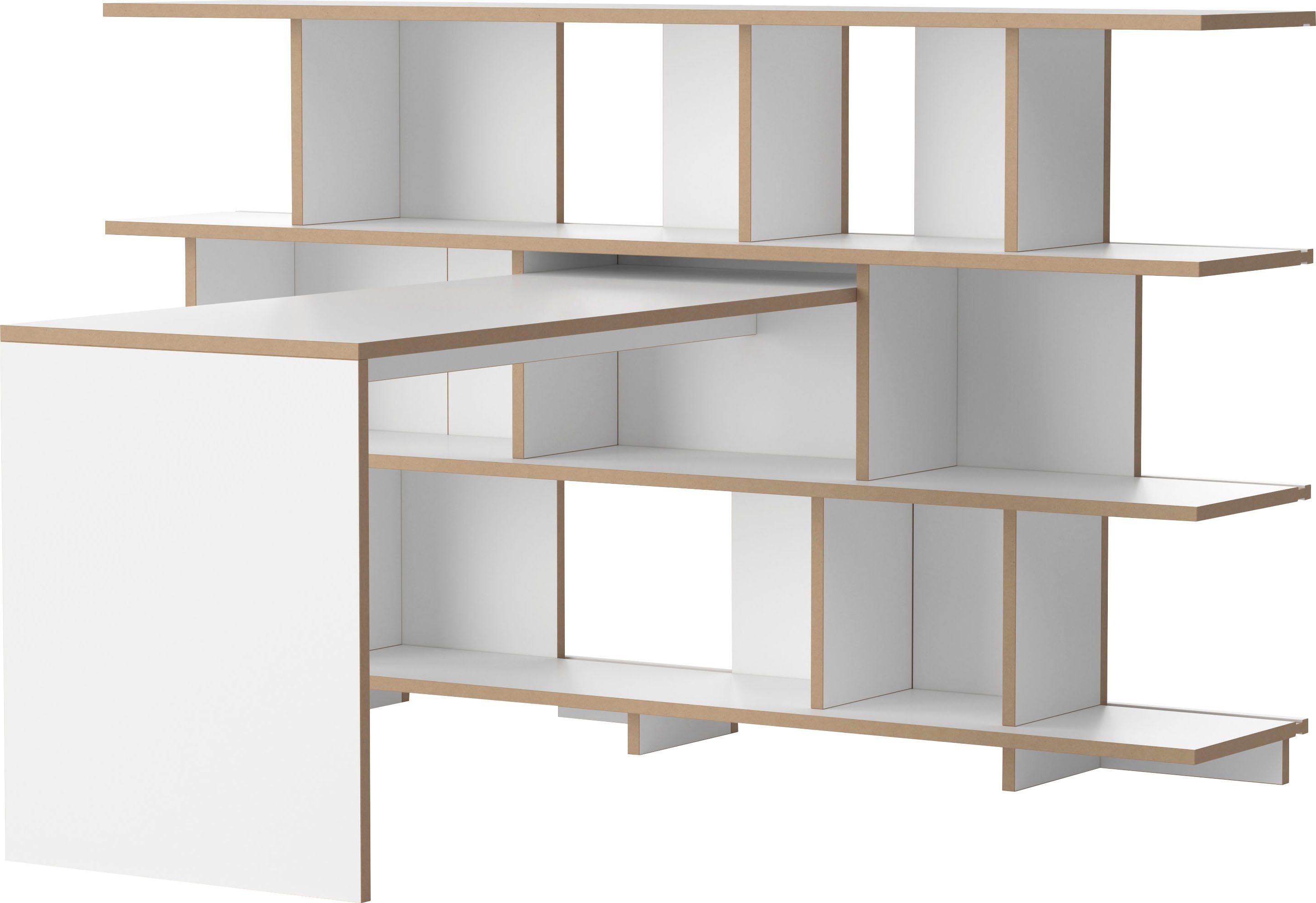 Tojo Schreibtisch anstell, passend für das Regal »stell«, Breite 155 cm