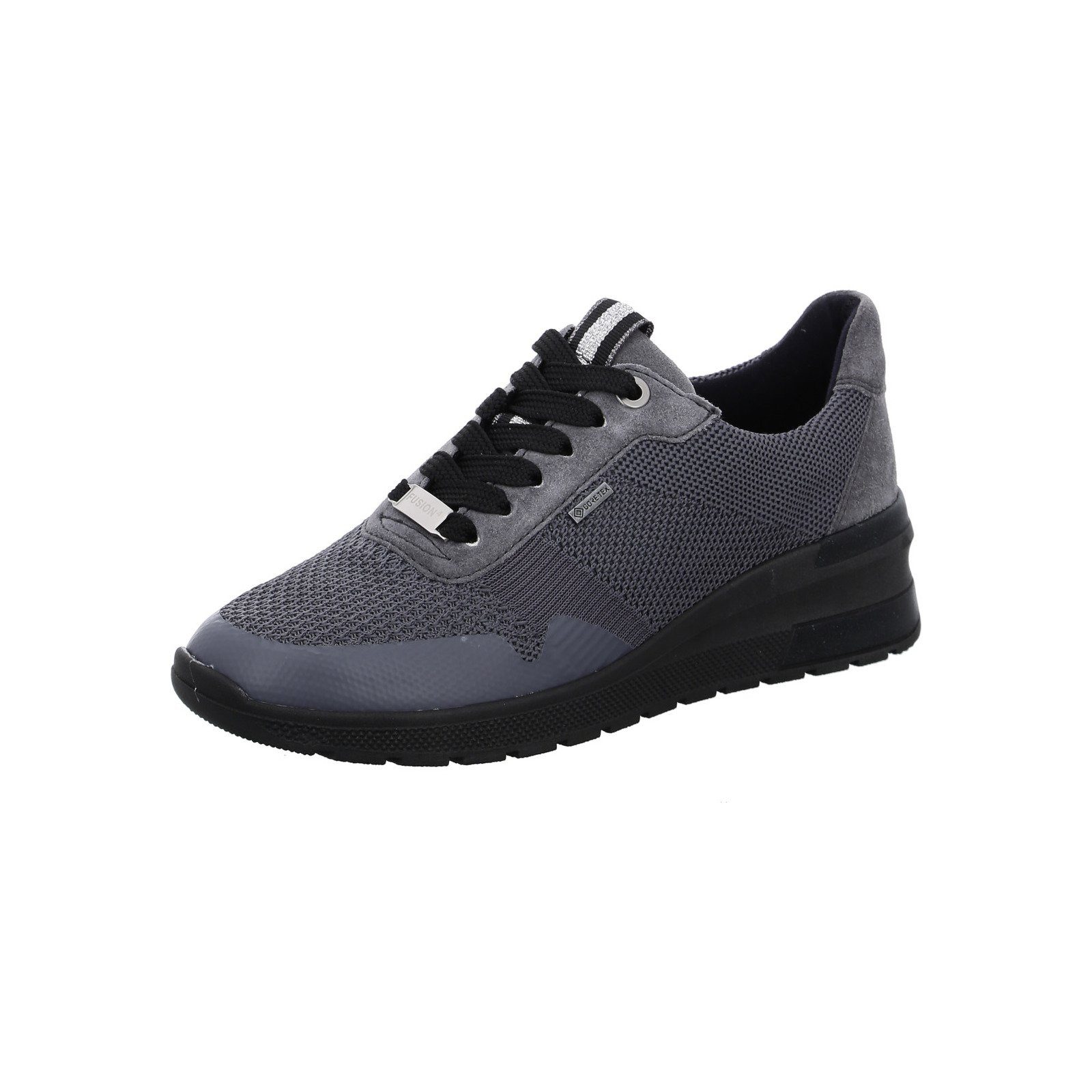 Ara Neapel - Damen Schuhe Schnürschuh Sneaker Textil grau