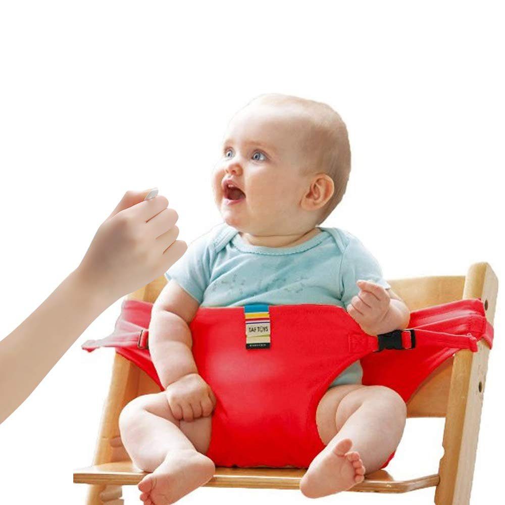 Jormftte Tragbarer Sicherheitsgurt für Hochstuhl,für Baby Stuhl-Sitzgurt Hochstuhl-Gurt Rot