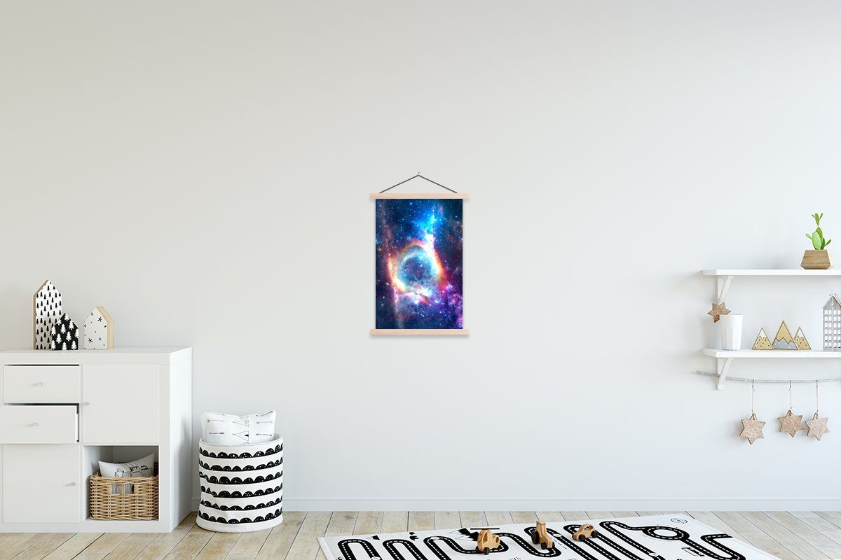 MuchoWow Poster Weltraum - Sterne - Regenbogen, (1 St), Posterleiste, Textilposter für Wohnzimmer, Bilderleiste, Magnetisch