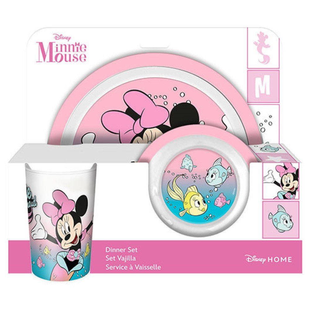 Kindergeschirr-Set Kids Minnie Becher Mouse Teller Schüssel Disney Euroswan Geschirrset