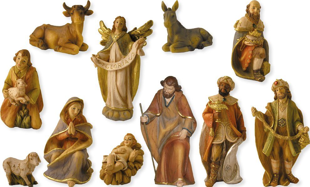 dekoprojekt Krippenfigur Krippenfiguren Krippenset 11-teilig (Set, 11-teilig)