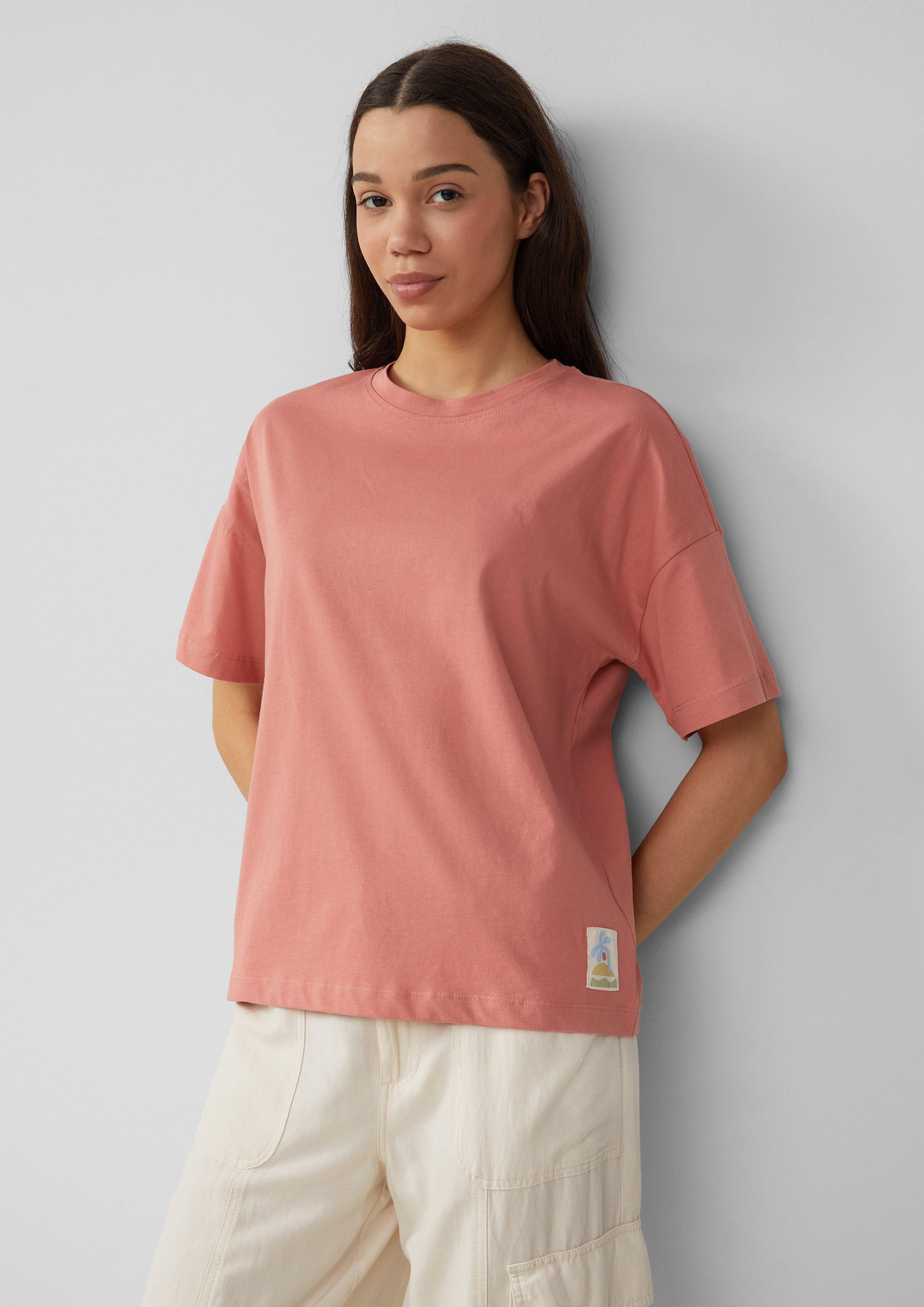 QS Kurzarmshirt Uni-Shirt im Loose Fit günstig online kaufen