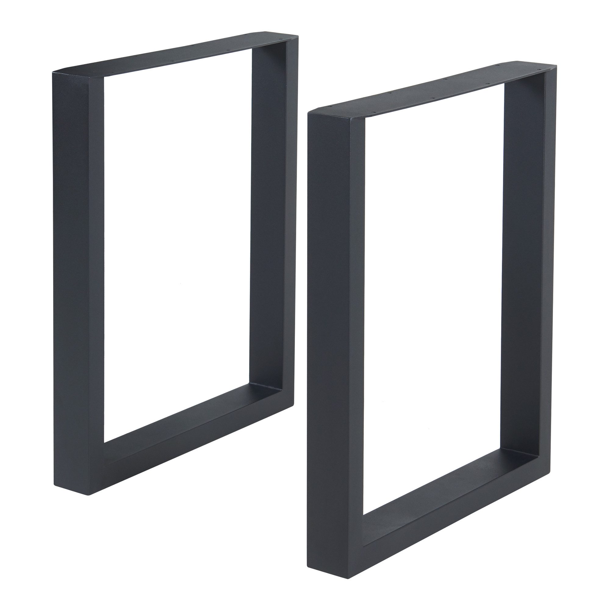 en.casa Tischgestell (2er Set), »Makers« 72x60 cm Stahl für für Esstisch Schreibtisch Schwarz