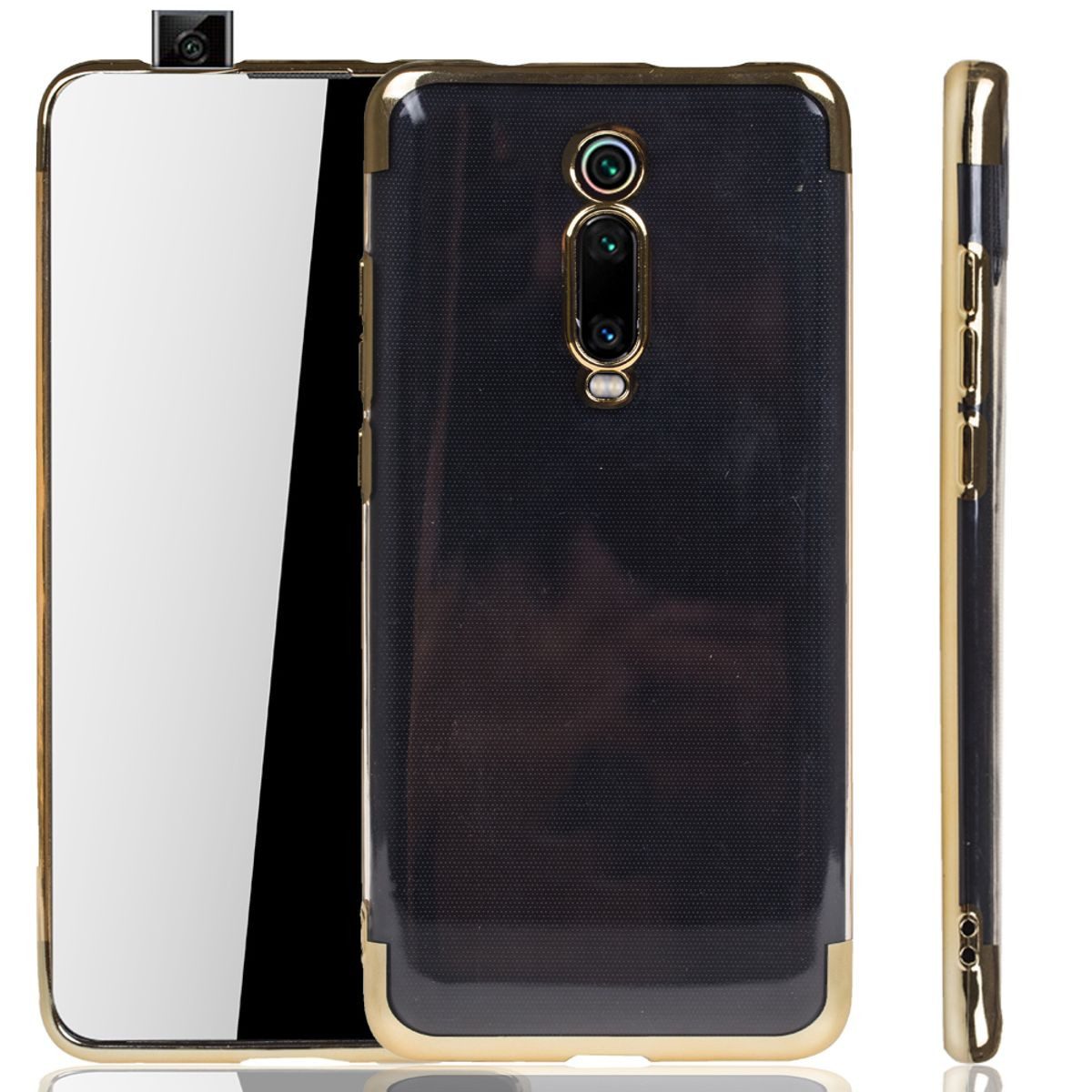 König Design Handyhülle Xiaomi Mi 9T, Xiaomi Mi 9T Handyhülle Bumper Backcover Gold