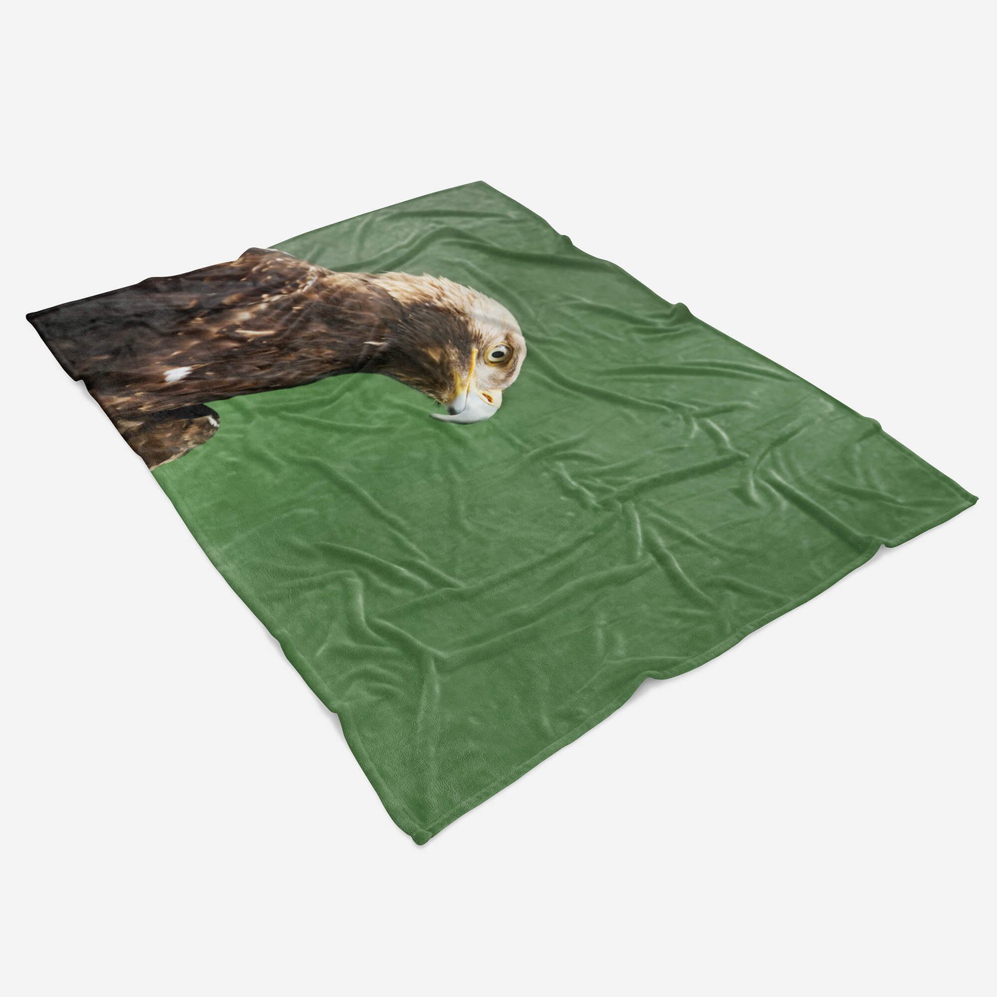 Art Strandhandtuch Saunatuch Handtücher Sinus Kuscheldecke mit Tiermotiv Handtuch Baumwolle-Polyester-Mix Handtuch Adler, (1-St),
