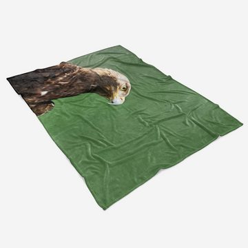 Sinus Art Handtücher Handtuch Strandhandtuch Saunatuch Kuscheldecke mit Tiermotiv Adler, Baumwolle-Polyester-Mix (1-St), Handtuch