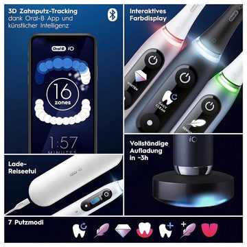 Oral-B Elektrische Zahnbürste iO Series 9 Plus Edition Elektrische Zahnbürste PLUS 3 Aufsteckbürsten