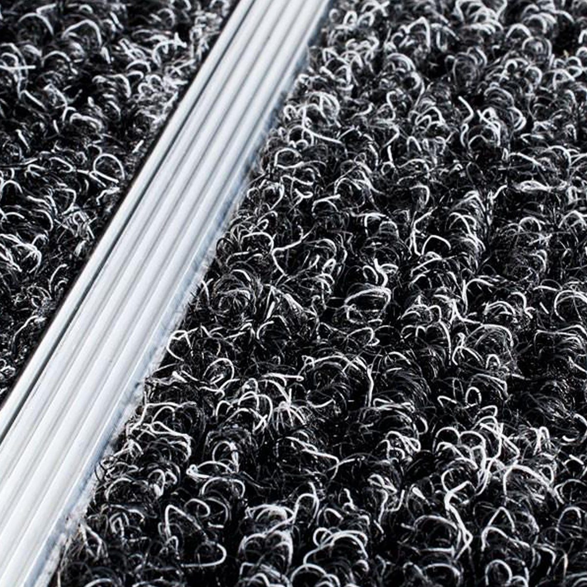 Karat Fußmatte Edelstahlmatte Select Mat Ribbed Textilfaser, Höhe: 12 mm