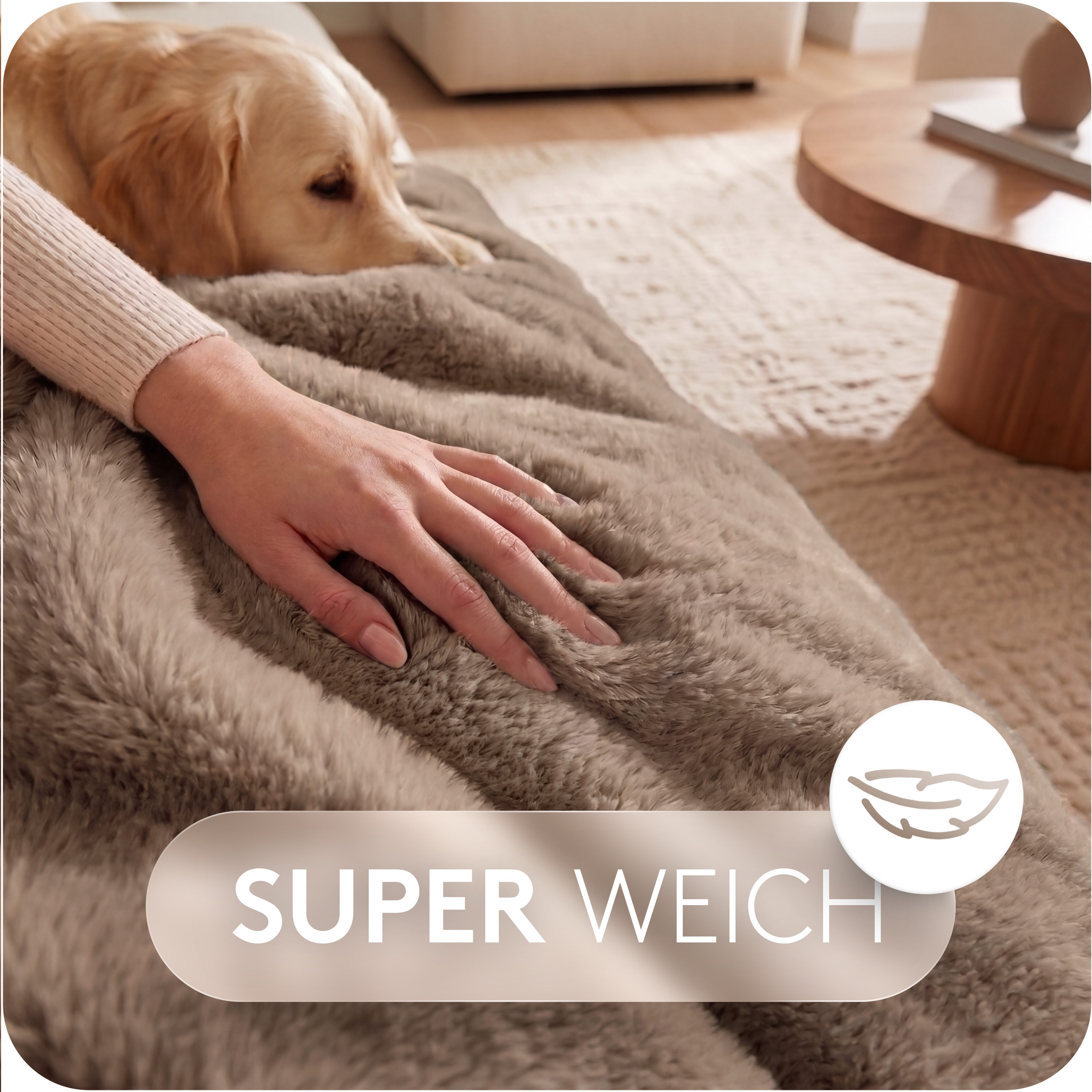 CAILY Tierdecke Wasserdichte Hundedecke & Sofaschutz, Super Weich, Größe: 152 x 127 cm, Großflächiger Schutz, Maschinenwaschbar