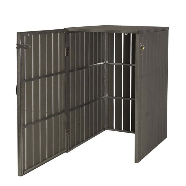 MCW Mülltonnenbox “MCW-J28” (1 St), Erweiterbar, Abschließbare Tür, Mit Türgriff zum bequemen Öffnen, Luftzirkulation durch Belüftungsschlitze