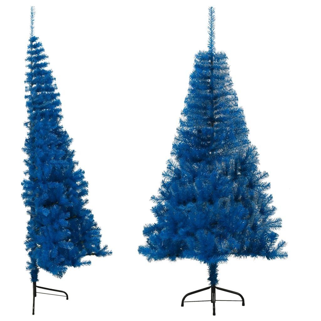 furnicato Künstlicher Weihnachtsbaum Künstlicher Halb-Weihnachtsbaum mit Ständer Blau 180 cm PVC