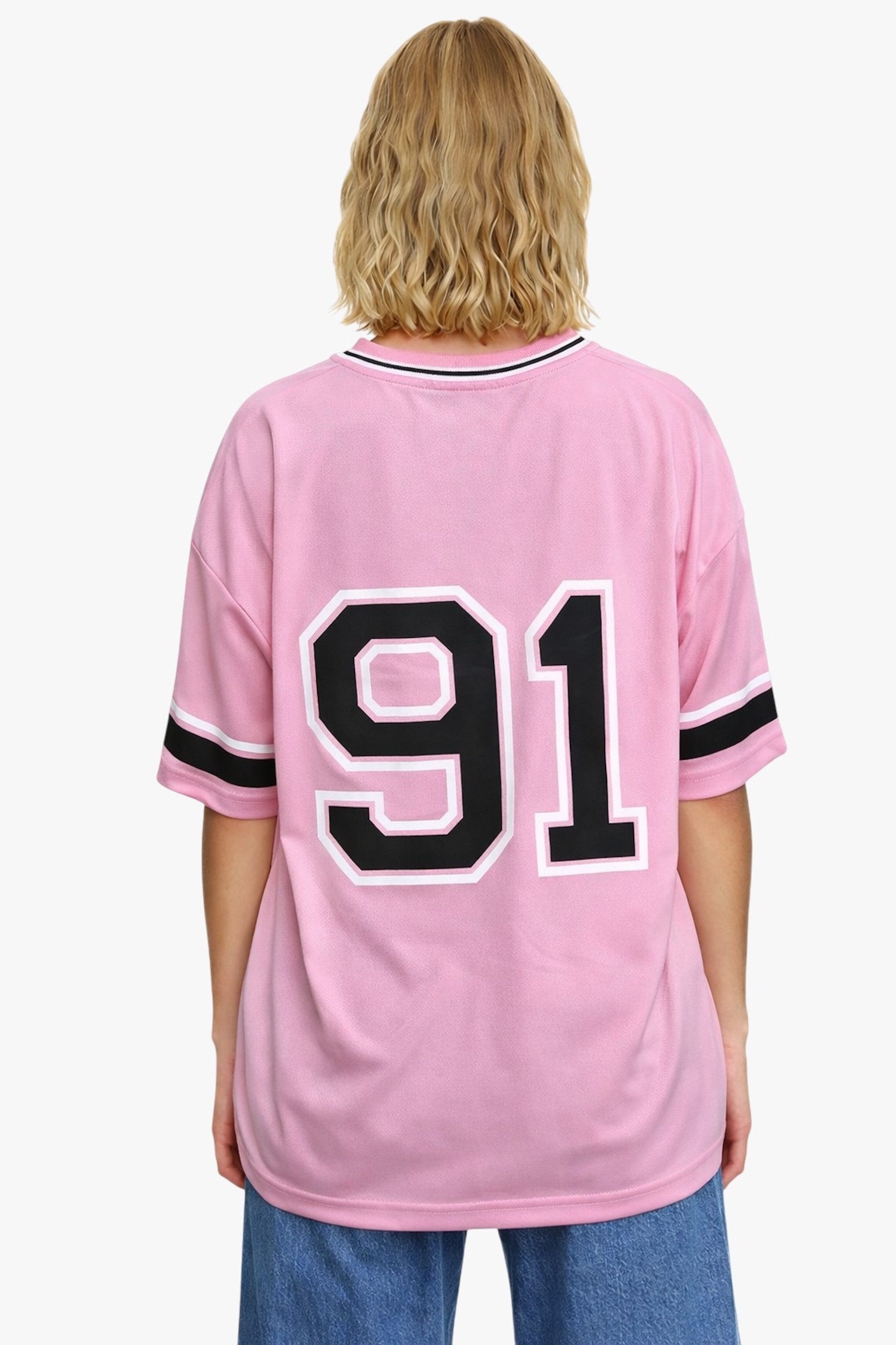 Worldclassca T-Shirt Worldclassca Oversized LA 91 Los Angeles Print T-Shirt College Tee