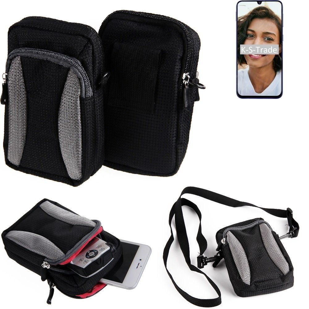 K-S-Trade Handyhülle für Samsung Galaxy M21, Holster Schutz Hülle Handy Hülle Gürteltasche Umhängetasche mit