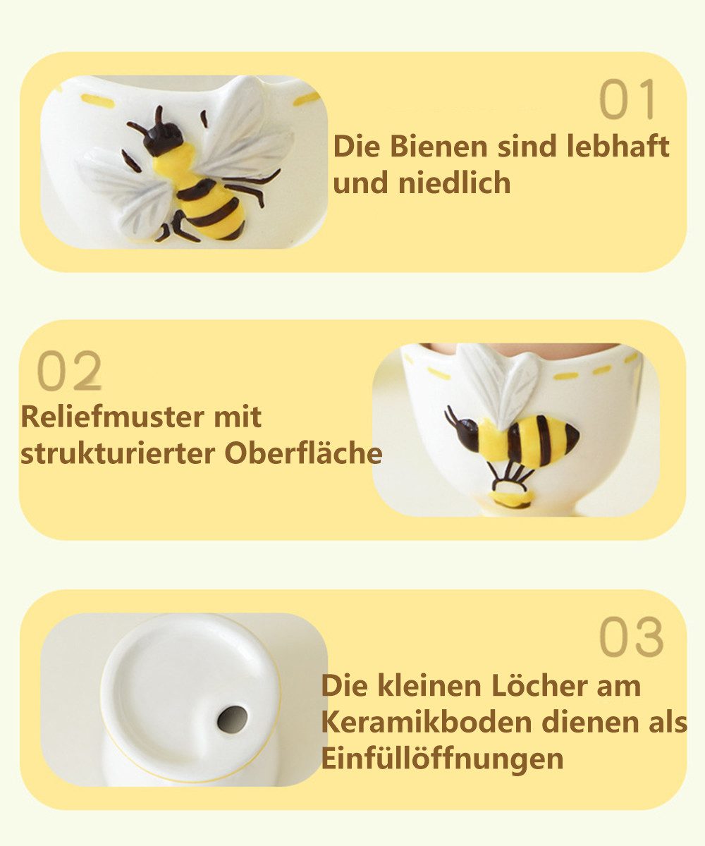 Jumpeak Eierbecher Keramik Eierbecher für weich hart gekochte Eier,Keramische Eierhalter, Gekochte Eier Frühstückseihalter,Eierbecher Porzellan,Ostergeschenk – Bild 5 von 5