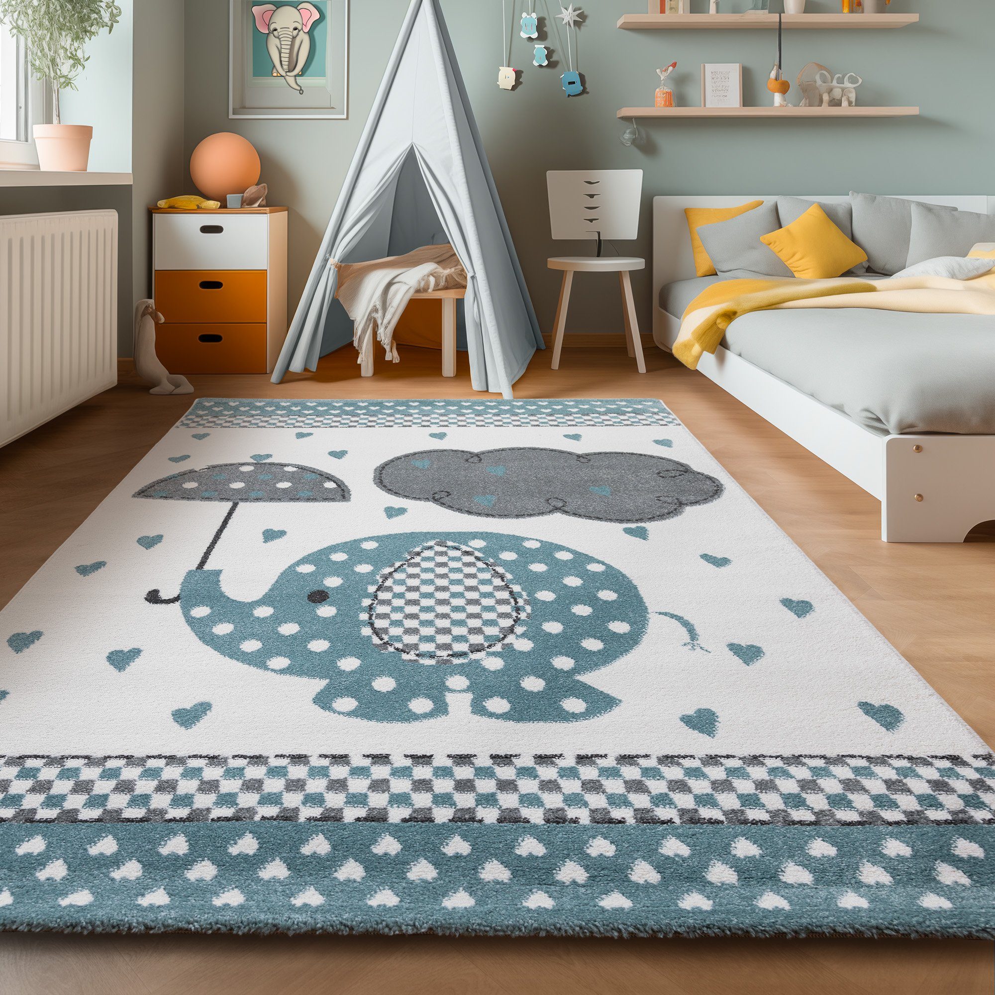 SIMPEX24 Teppich Elefant Design, Läufer, Höhe: günstig online kaufen