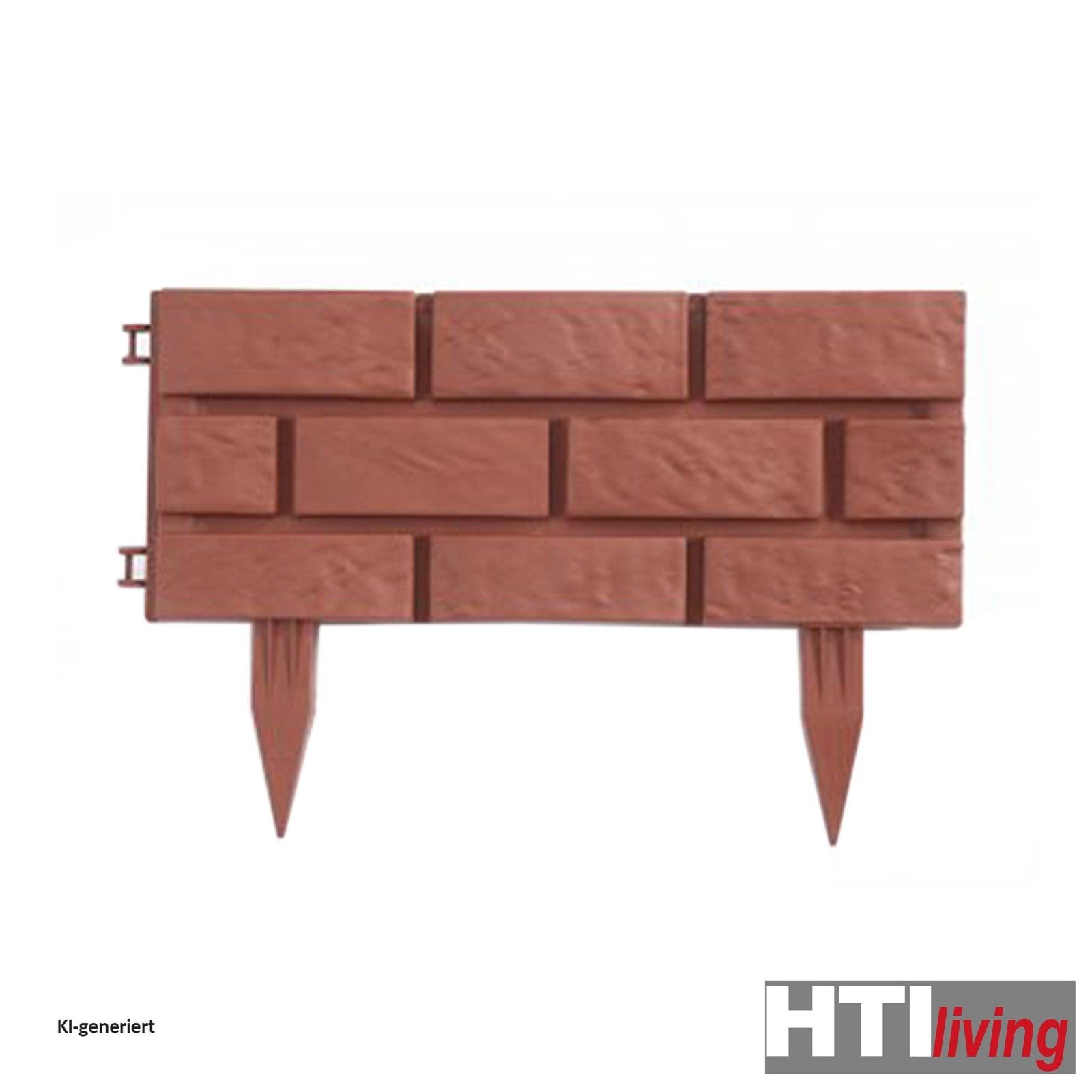HTI-Living Beetumrandung Beeteinfassung Steinmauer Terracotta Nessa, LxH: 45x29 cm, Set, 4 Module, Beetbegrenzung Beetumrandung – Bild 2 von 4