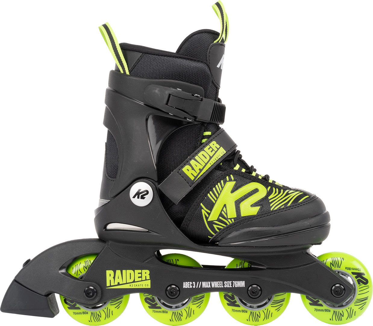 K2 Inlineskates K2 RAIDER Kinder Inline Skate black/lime