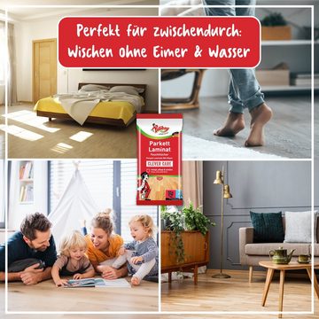 poliboy Parkett & Laminat Feuchttücher - 75 Tücher - Reinigungstücher (30x22 cm, zur Reinigung speziell für Parkett- und Laminatböden - Made in Germany)
