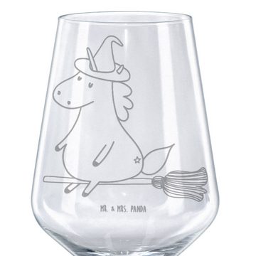 Mr. & Mrs. Panda Rotweinglas Einhorn Hexe - Transparent - Geschenk, Pegasus, Einhörner, Unicorn, V, Premium Glas, Unikat durch Gravur