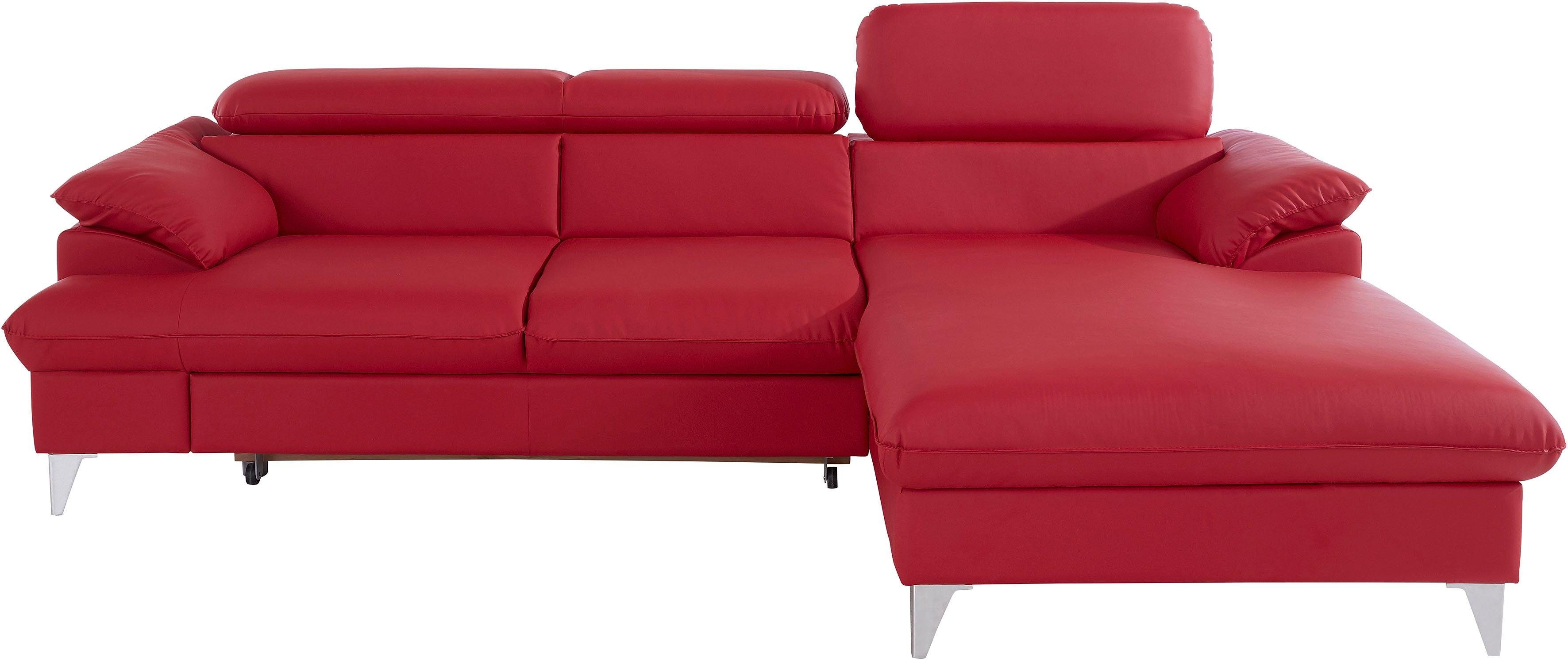 COTTA Ecksofa "Caluso L-Form", mit Kopfteilverstellung, wahlweise mit Bettf günstig online kaufen