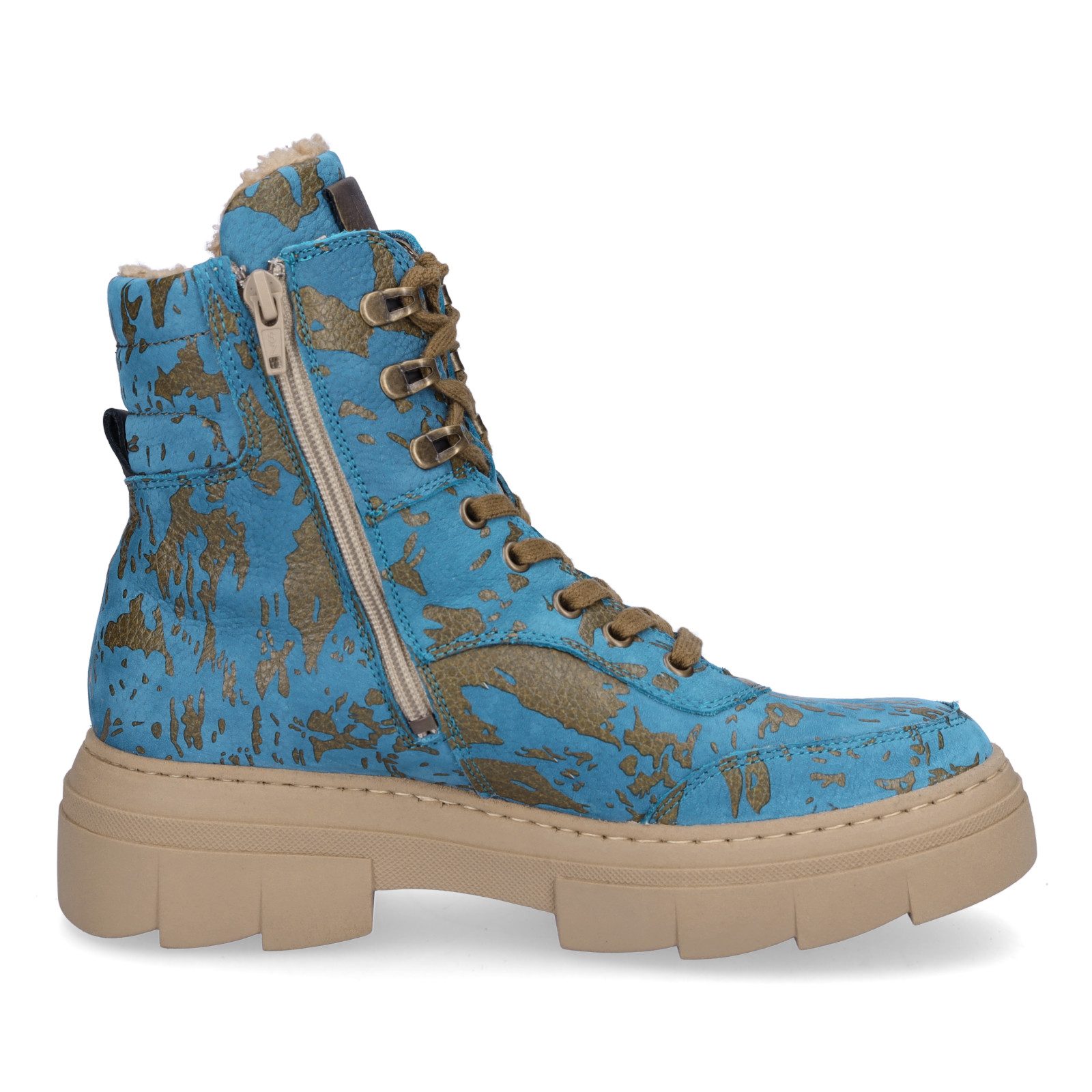 Waldläufer Waldläufer Damen Schnürboot Saiga türkis Schnürboots