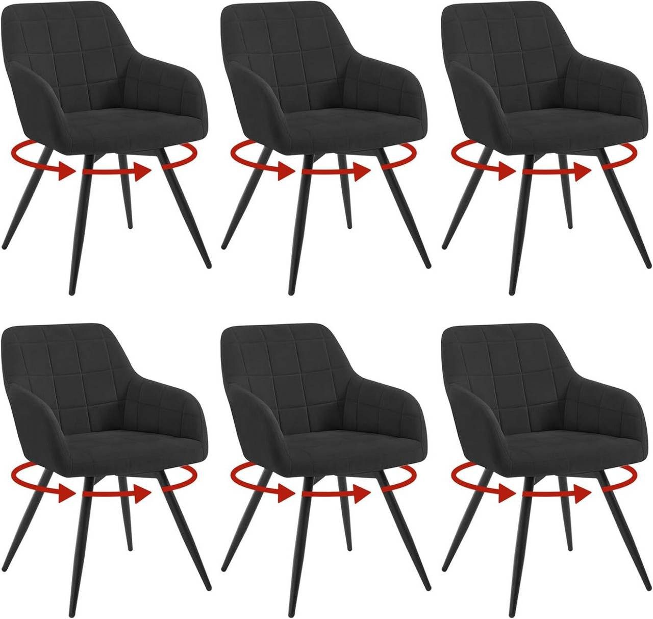 Woltu Esszimmerstuhl (6 St), gepolsterter ergonomischer, günstig online kaufen