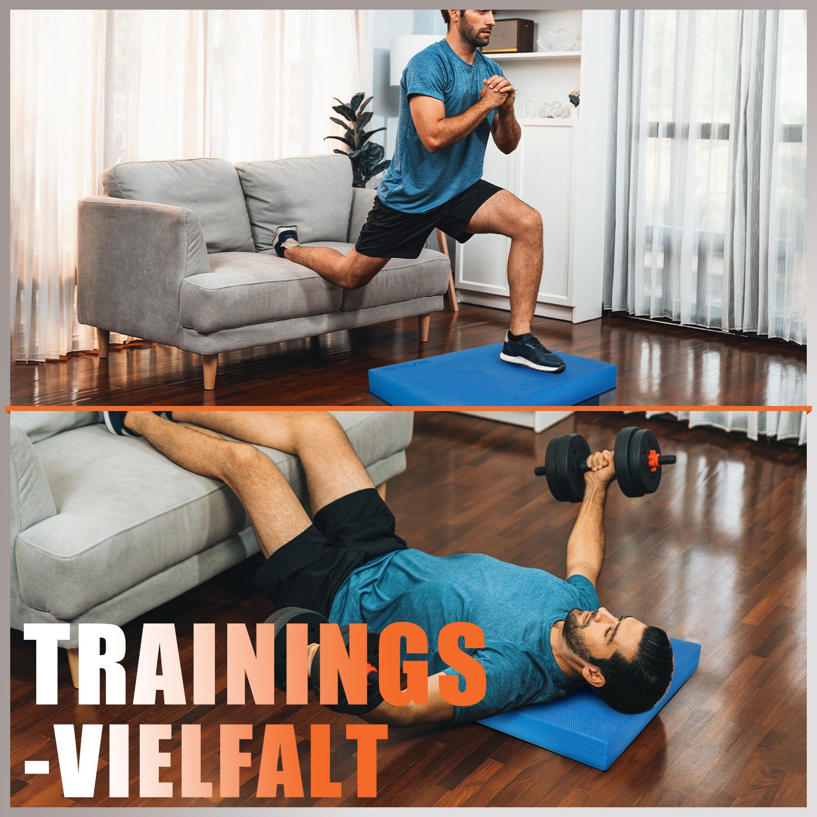 DH FitLife Balance Pad Balancekissen ideal für Gleichgewicht- & Stabilitätstraining, (Unterstützt Balance- & Krafttraining, Perfekt für Yoga, Pilates & Core-Training), Physiotherapie & Fitness Kissen