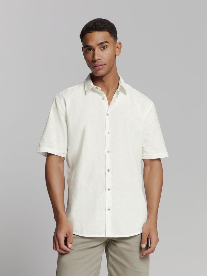 NO EXCESS Kurzarmhemd - Leinenhemd kurzarm - Shirt Short Sleeve Solid With günstig online kaufen
