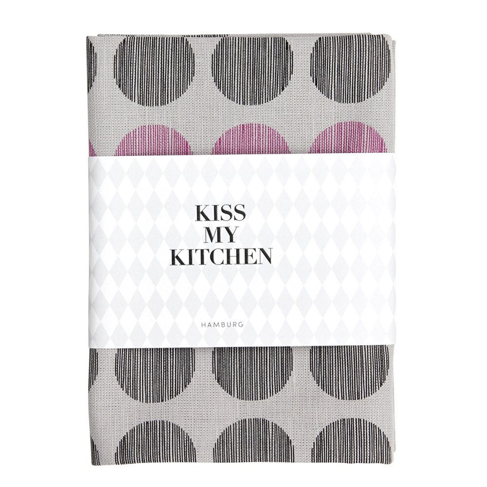 KISS MY KITCHEN Handtuch Kiss my Kitchen Geschirrtuch Dots, Leinen, Baumwolle grau | Alle Handtücher