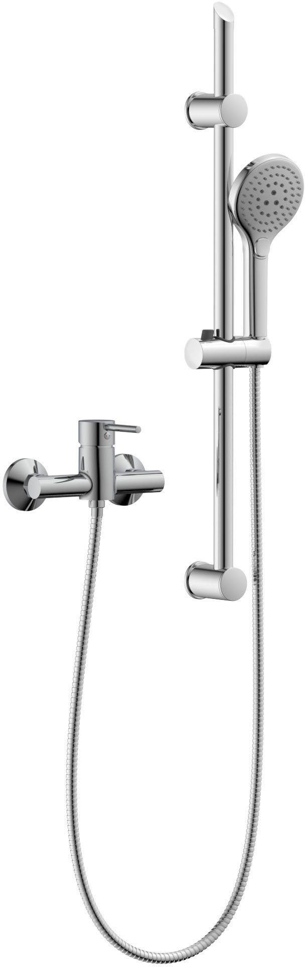 Schütte Duschsystem SAMANA, Höhe 23,5 cm, 3 Strahlart(en), wassersparend,  Antikalk, 3-fach verstellbar, Wasserstoppfunktion