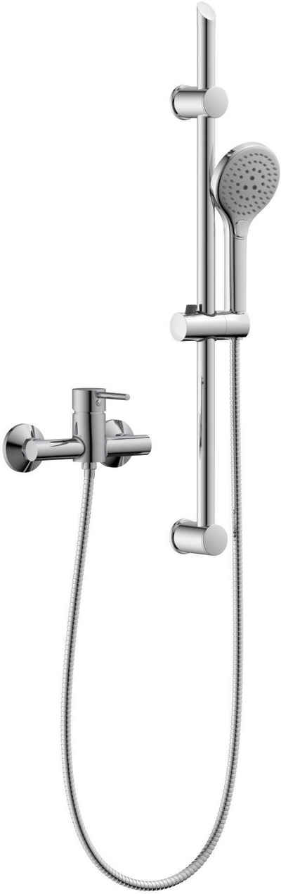 Schütte Duschsystem SAMANA, Höhe 23,5 cm, 3 Strahlart(en), wassersparend, Antikalk, 3-fach verstellbar, Wasserstoppfunktion