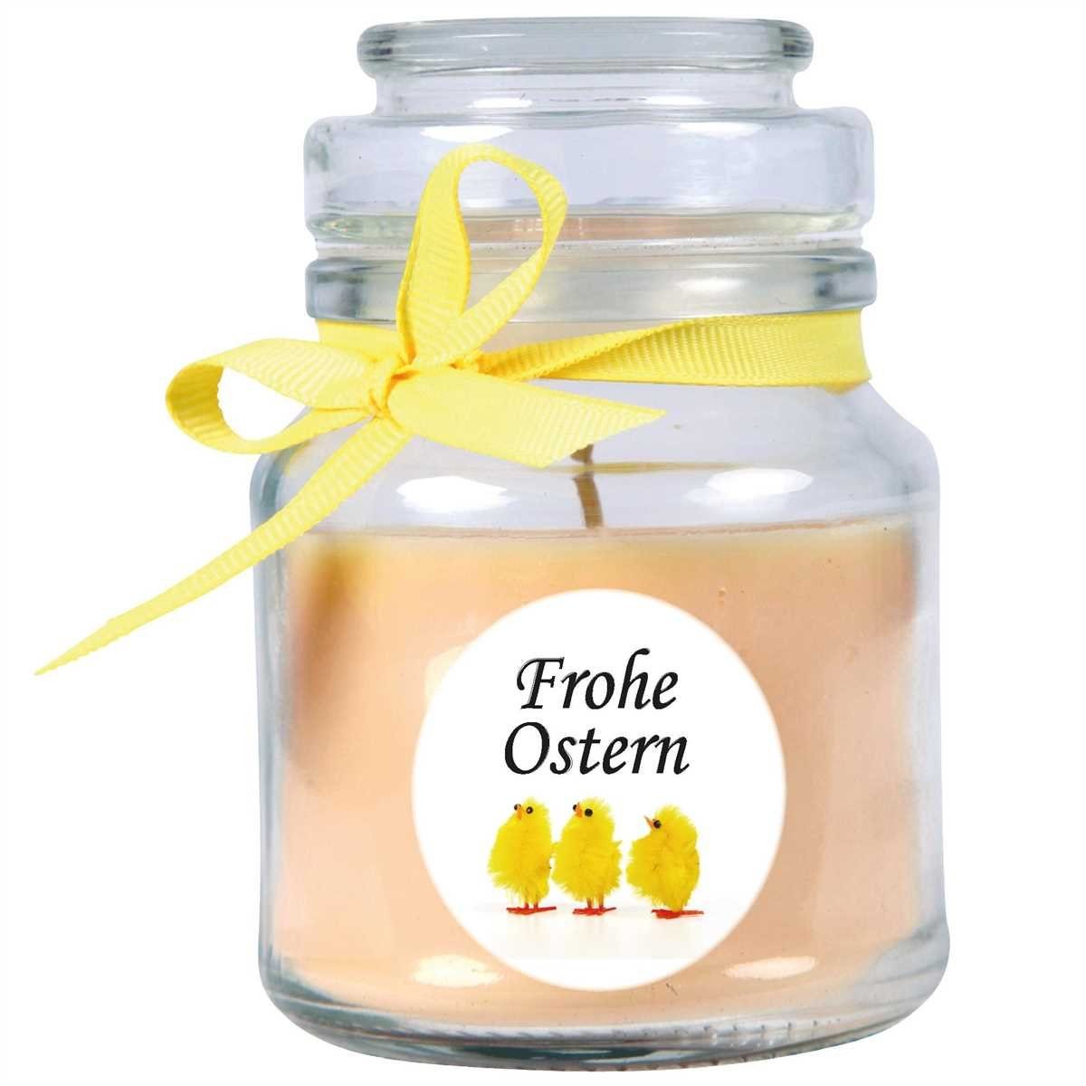 HS Candle Duftkerze zur Osterzeit (1-tlg), Frohe Ostern - Stimmungslicht mit Duft - Kerze mit Motiv zur Osterzeit