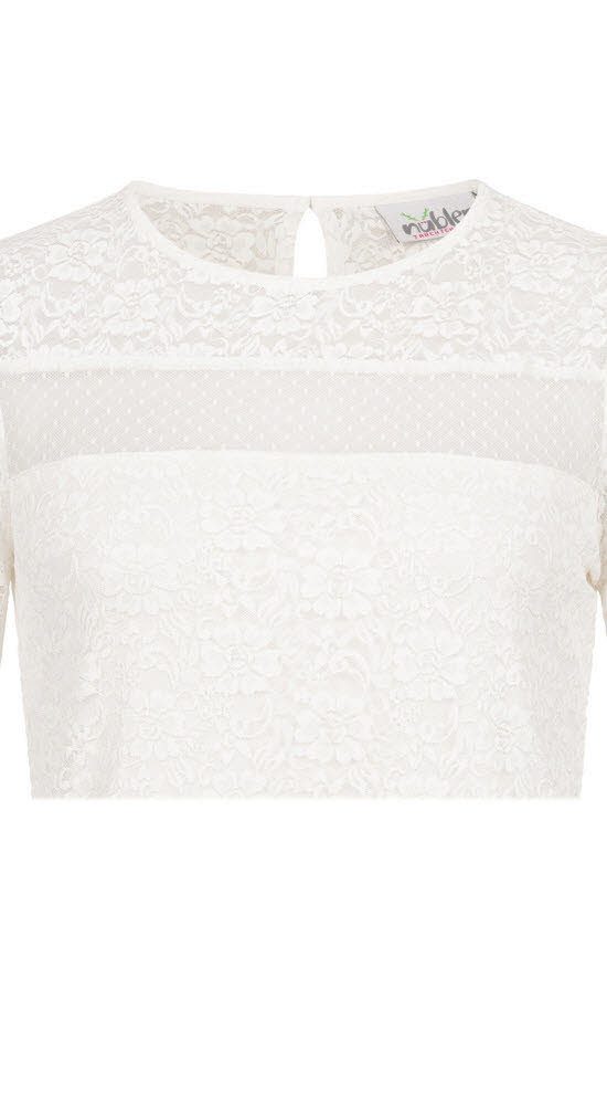 Nübler Dirndlbluse Trachtenbluse Adela in Creme von Nübler