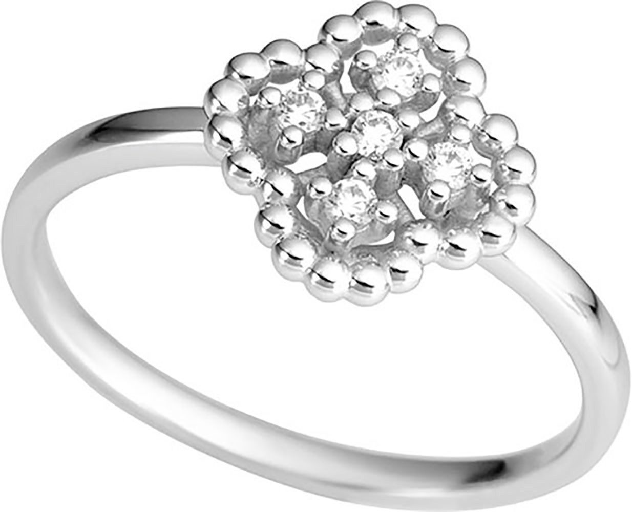 Firetti Diamantring Schmuck Geschenk Gold 333 Damenring Goldring Blume / floral, mit Diamanten