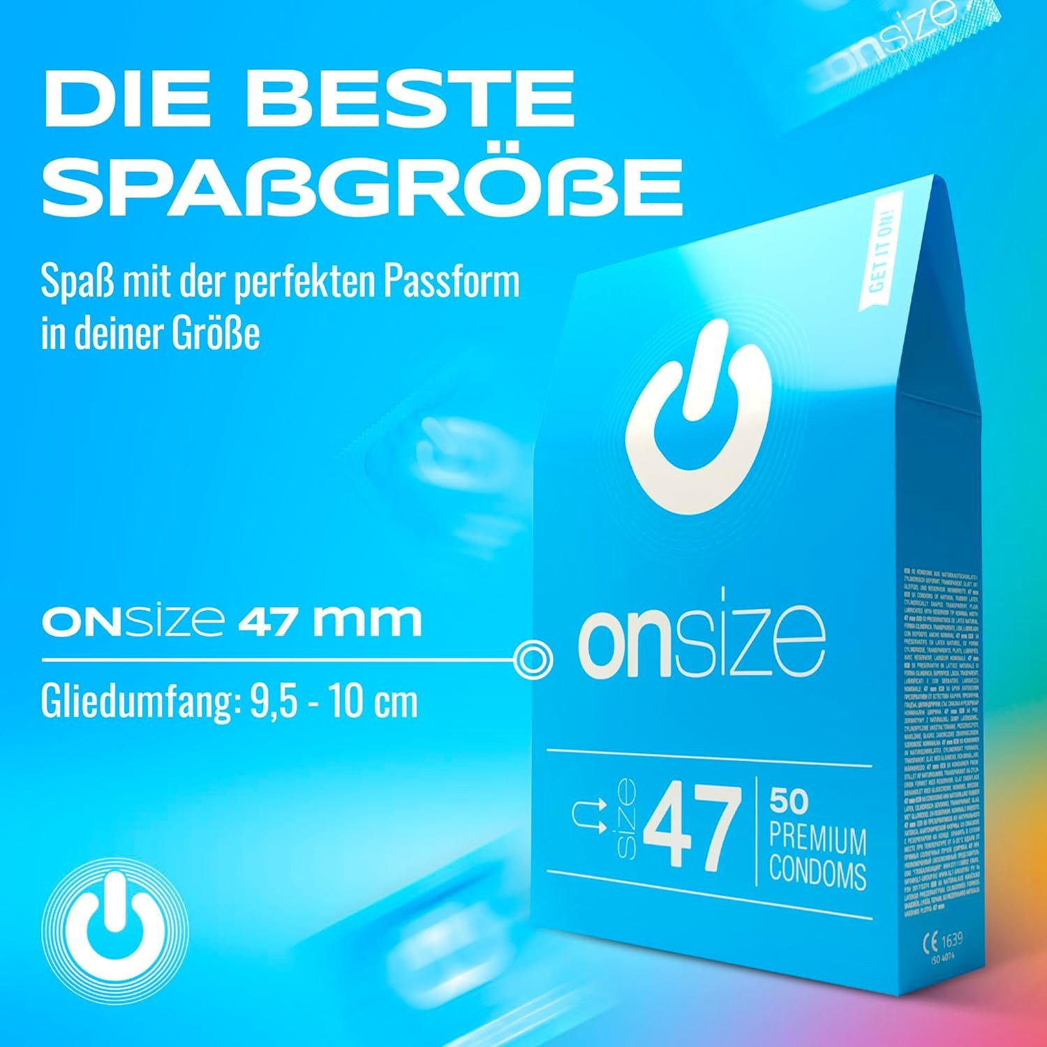 ON Condoms Kondome ONsize verschiedene Größen, perfekte Passform, Moderne Marke, faires Kondom