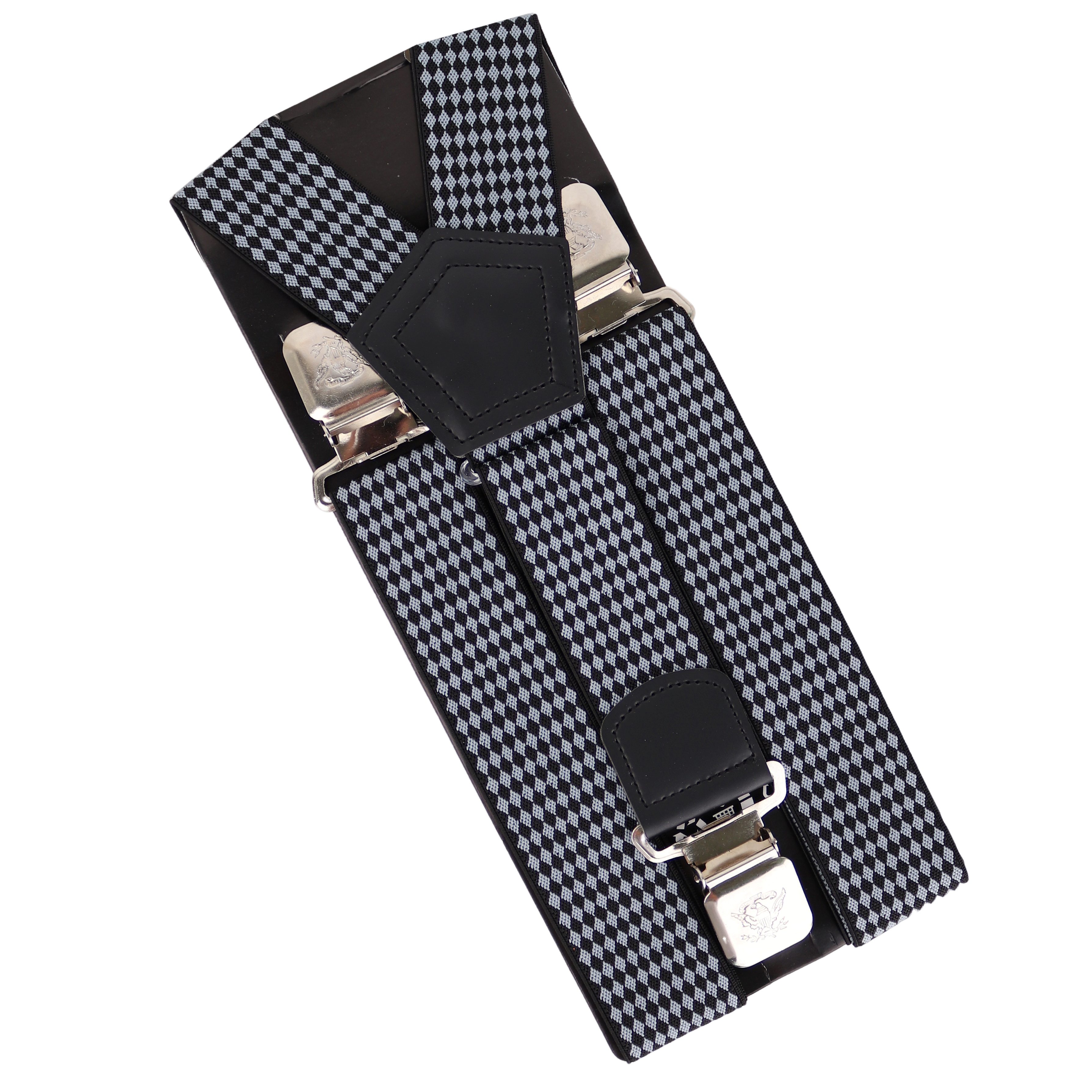 MIRROSI Hosenträger 4cm Breites X-Form mit extra Starken Clipverschluß (hoher Tragekomfort) Länge verstellbar für Damen und Herren