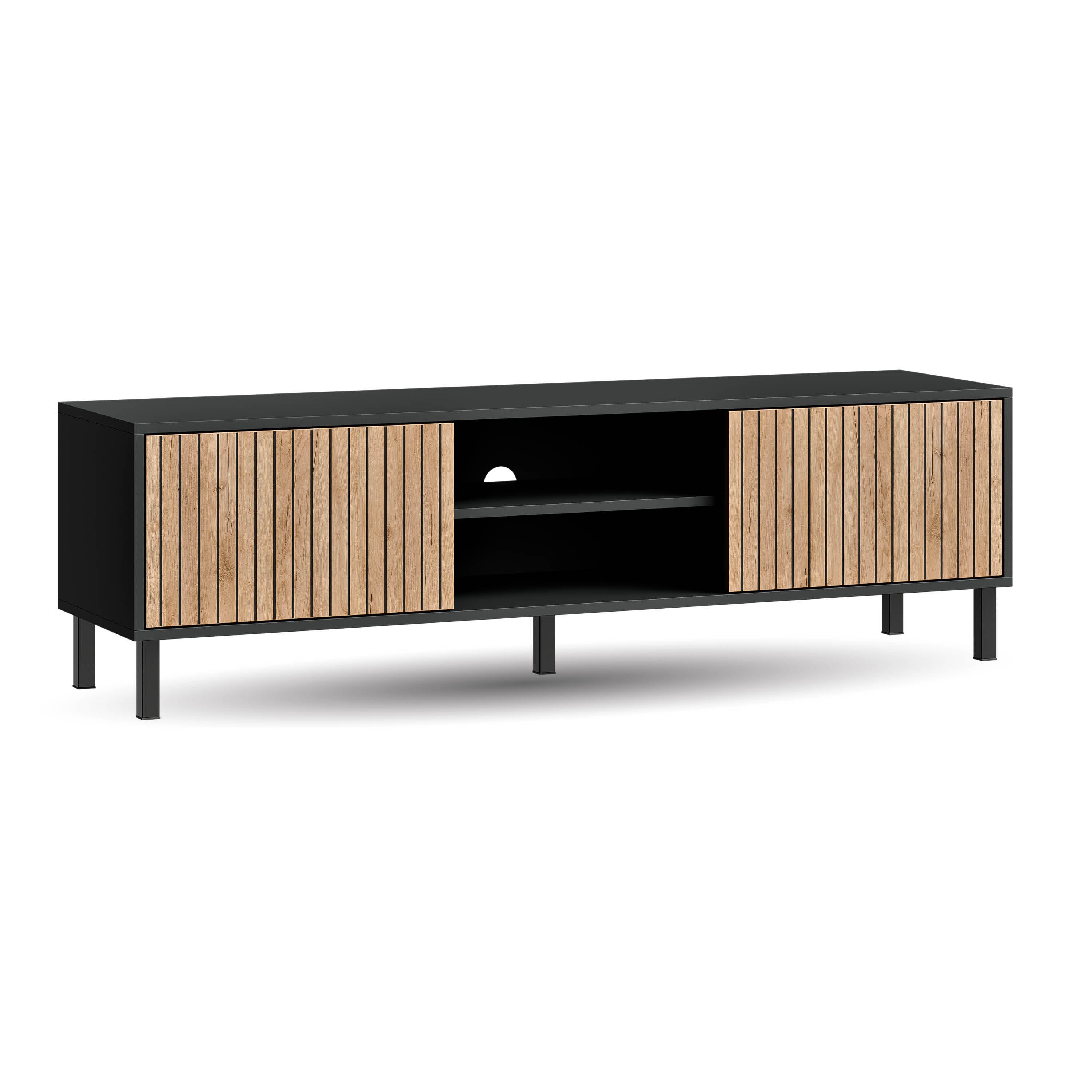 Planetmöbel TV-Board LIORA TV-Schrank 150 cm (TV-Schrank für Wohnzimmer, stehend), Fernsehschrank ideal für Fernseher bis zu 65 Zoll