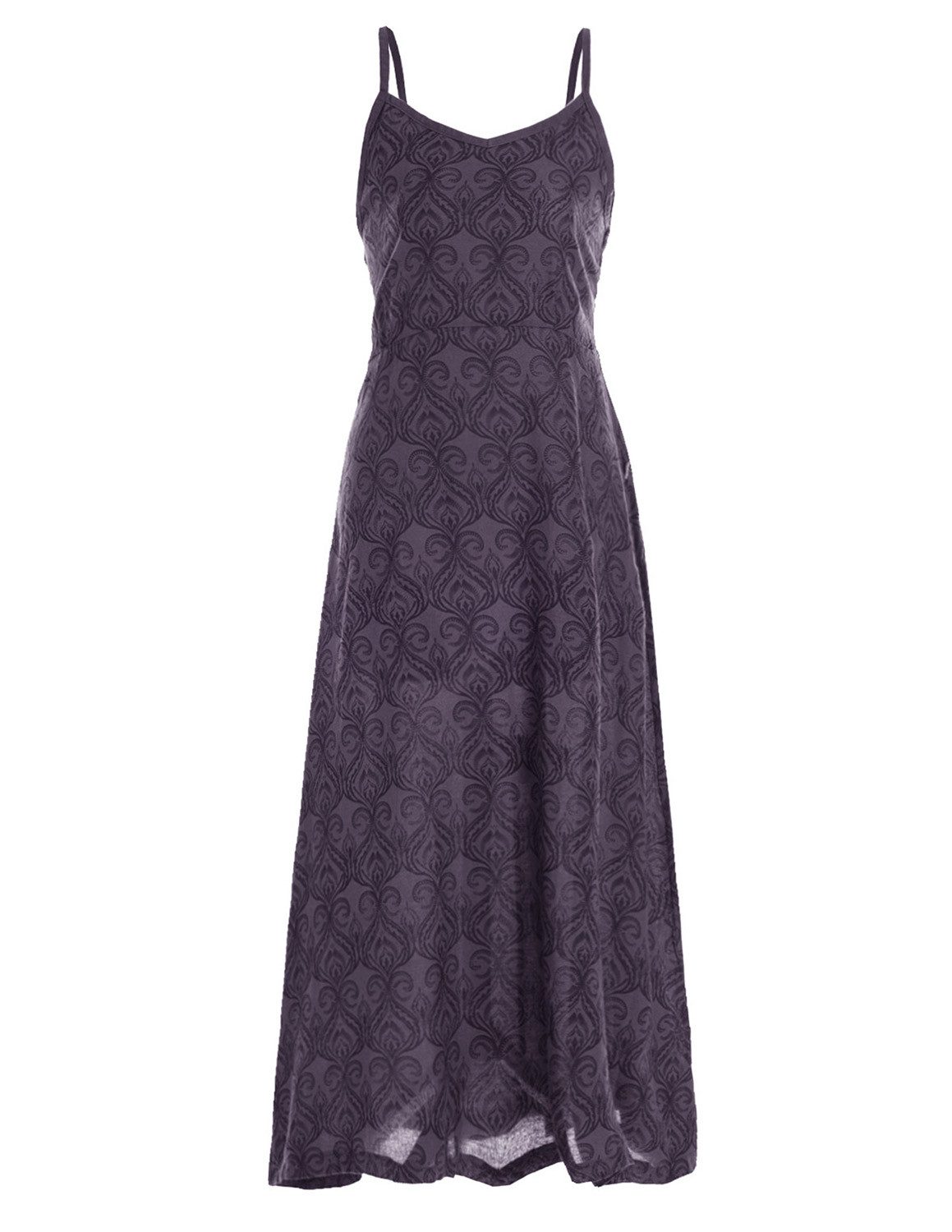 Vishes Sommerkleid Langes Kleid Baumwolle Ornament Print Spaghettiträger Alternative Mode, Boho, Hippie, Ethno, Festival