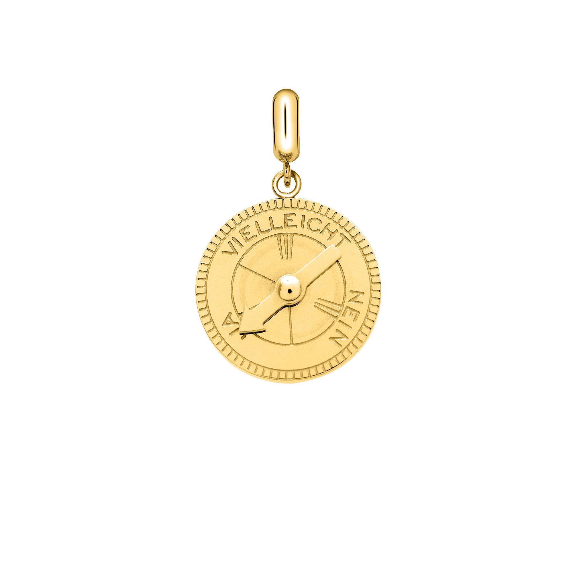 Kettenanhänger Schmuck Edelstahl Charm Decision Maker Pfeil JA NEIN VIELLEICHT