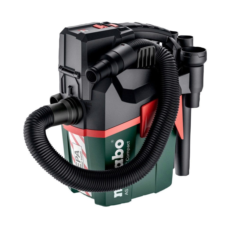 metabo Staubabsauger AS 18 HEPA PC Compact Akku Sauger 18 V 6 l (602029850) Solo Nass un