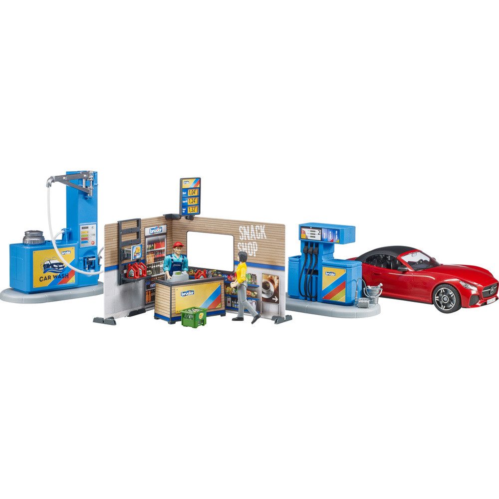 Bruder® Spielzeug-Auto bruder Tankstelle mit Waschplatz günstig online kaufen