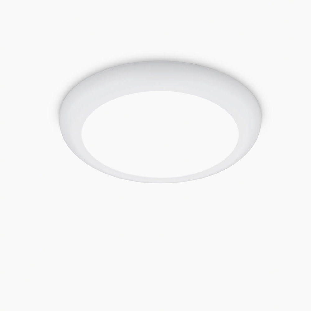 und Leuchtmittel Angabe, Einbauleuchte Ja, Weiß-matt Einbauleuchte in IP54, LED Ein- LED Aufbauleuchte warmweiss, Einbaustrahler, click-licht enthalten: verbaut, 1650lm LED, 18W keine fest Bis