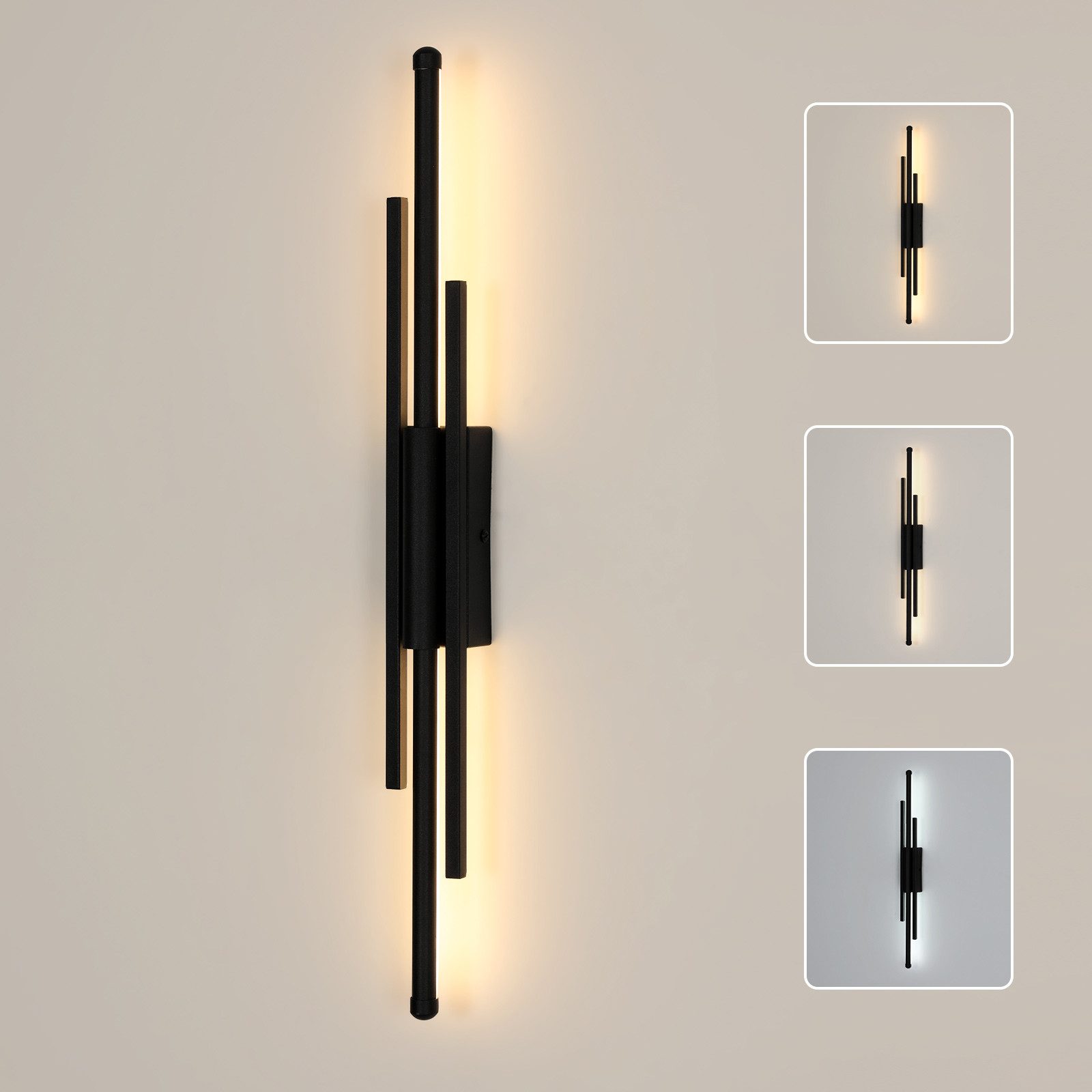 Goeco Wandleuchte lange Aluminium-Dekolampe, Schlichte Wandlampe, günstig online kaufen